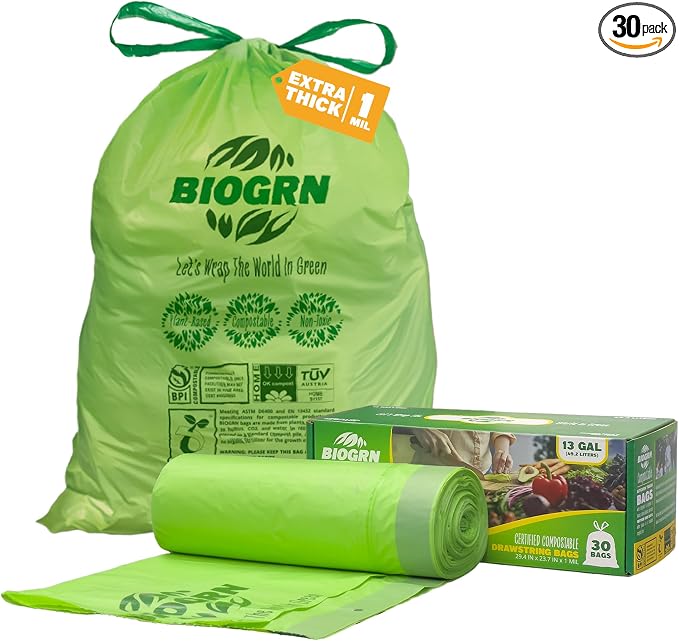 13 Gal, Drawstring Bags, 30 Count