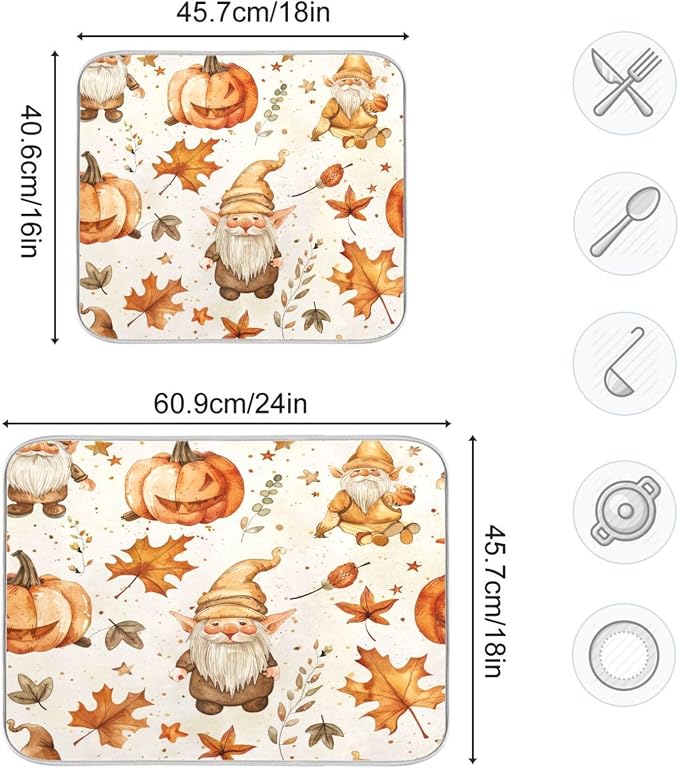 Orange Fall Gnome Leaves
