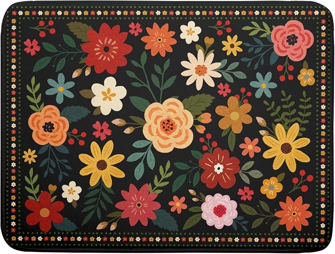 Black Boho Floral