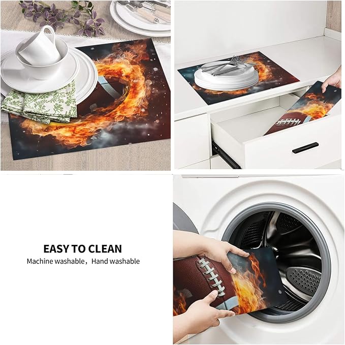 Burning Football Orange Flame