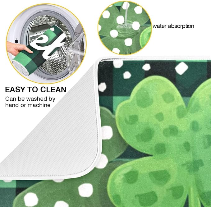 three green clovers