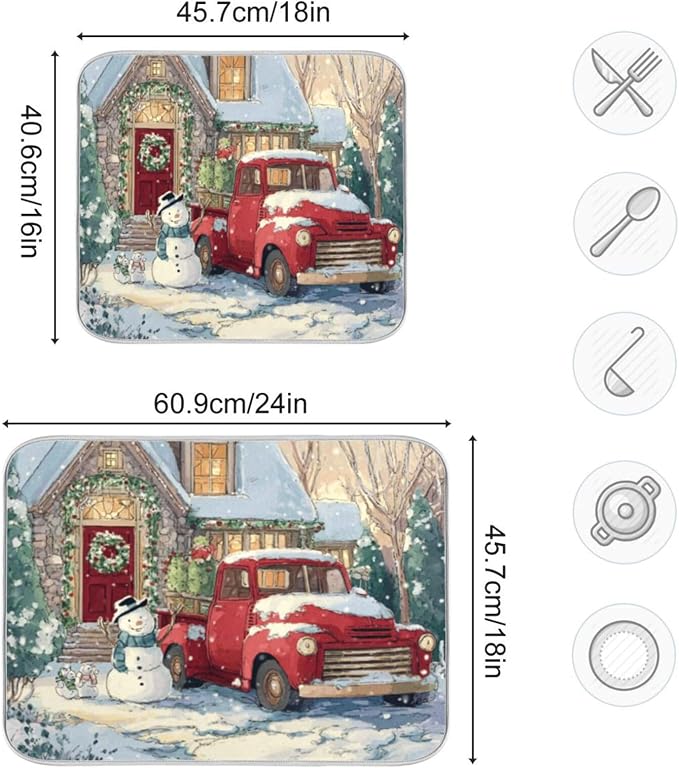 vintage truck snowman