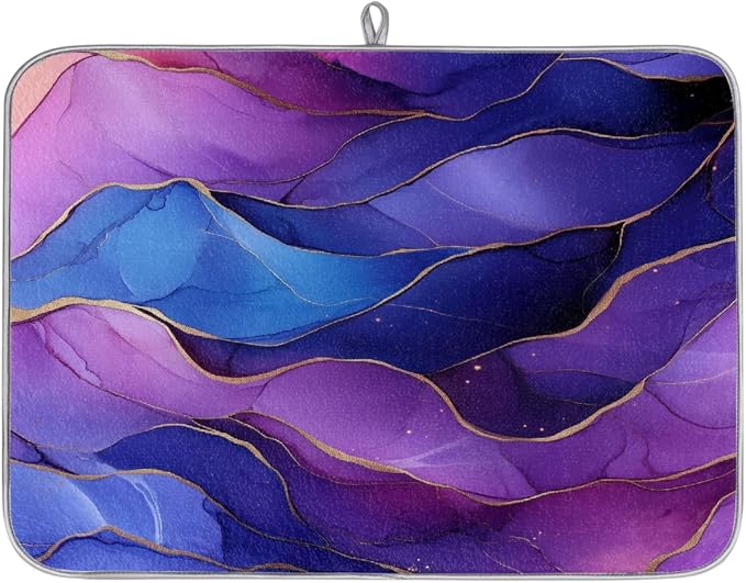 Abstract Ink Purple Blue