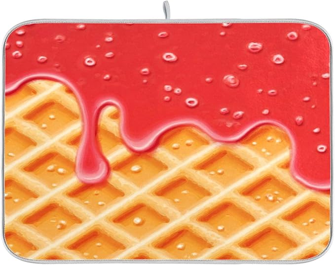 waffle texture with strawberry jam