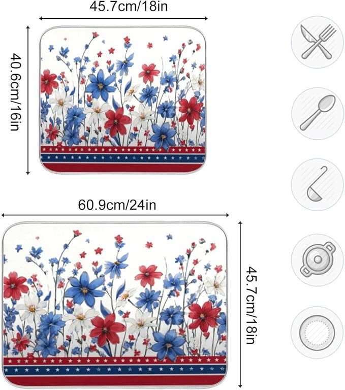 red white and blue wildflowers