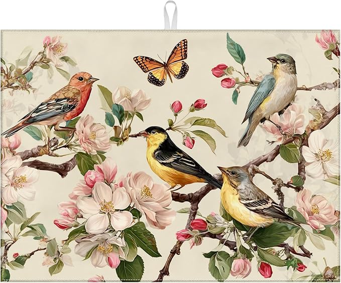 Vintage Birds Floral Branches