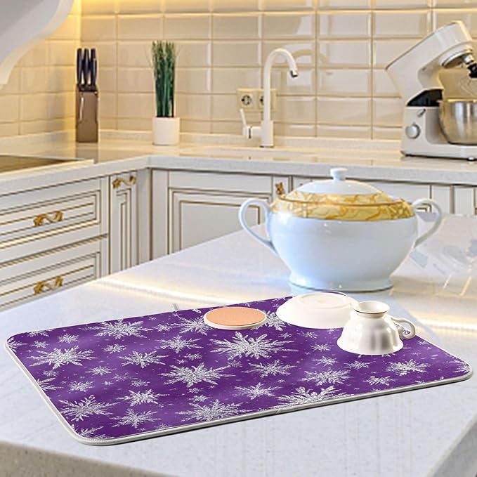 purple glittery snowflakes