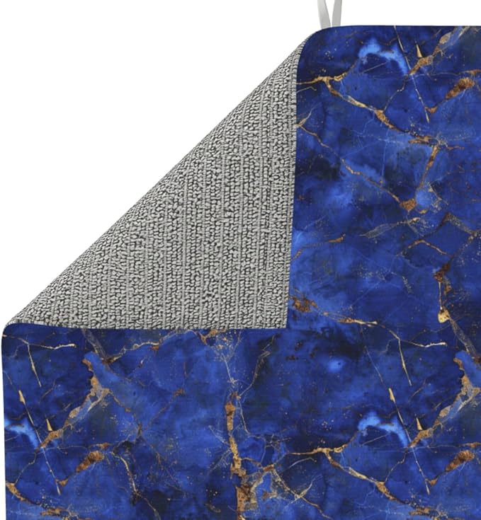 Deep Blue Gold Marble