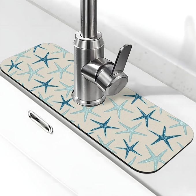 Nautical Starfish Beach Coastal Sea Beachy Funny Colorful Nave Blue