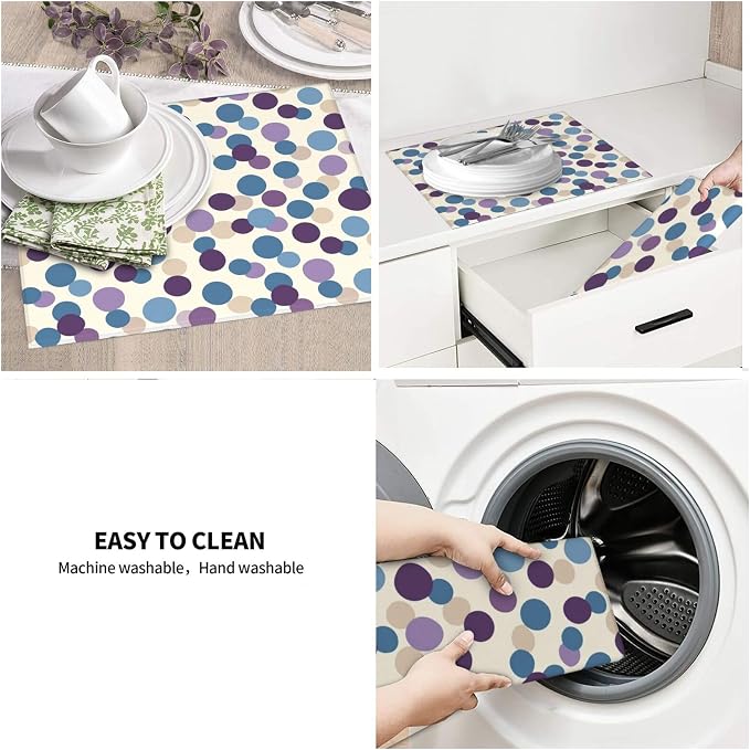 Purple Blue Brown Polka Dot