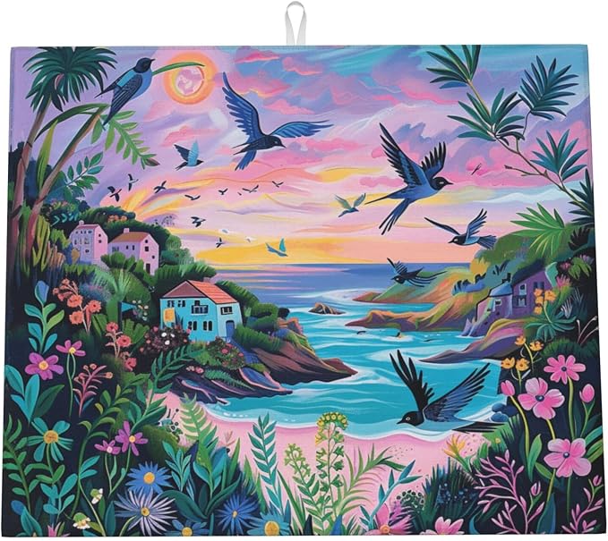 Coastal Bird Flower Field