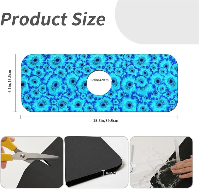 Electric Blue Daisy Floral