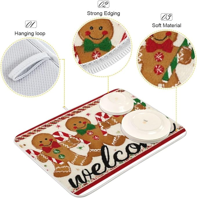 gingerbread men holding candy canes