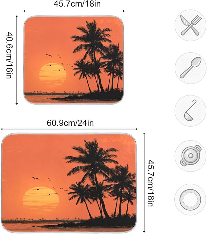 Summer Tropical Sunset Palm