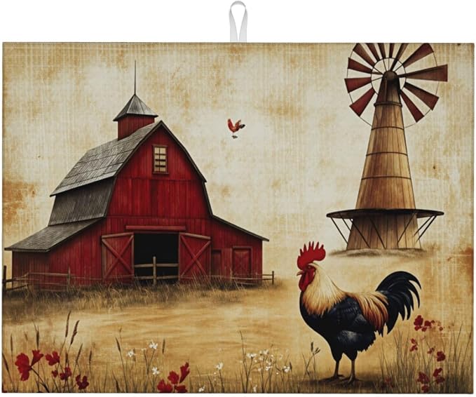 Farm Barn Windmill Rooster