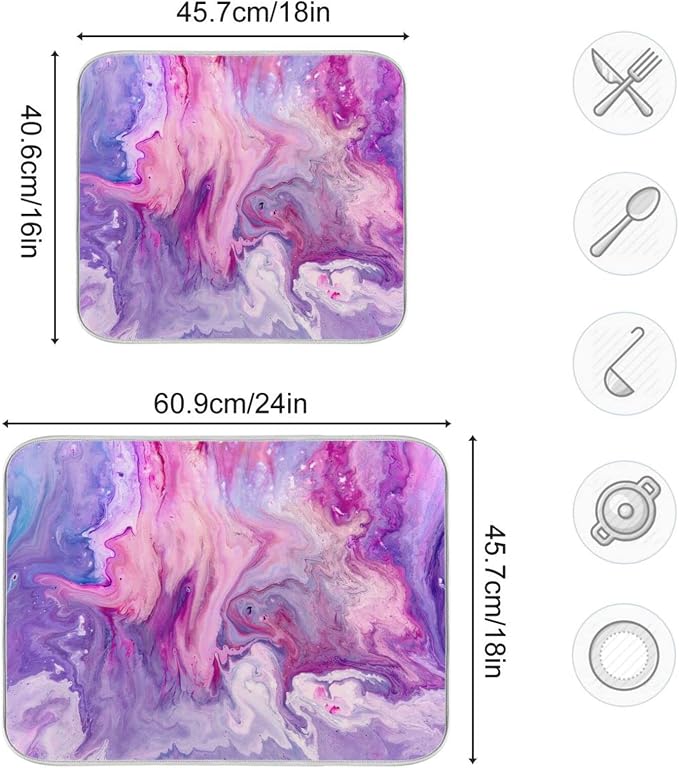 Abstract Purplr Pink Marble Paint