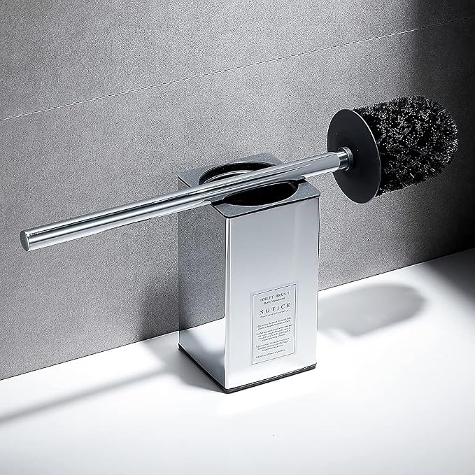 17-inch High Square Polished Chrome
