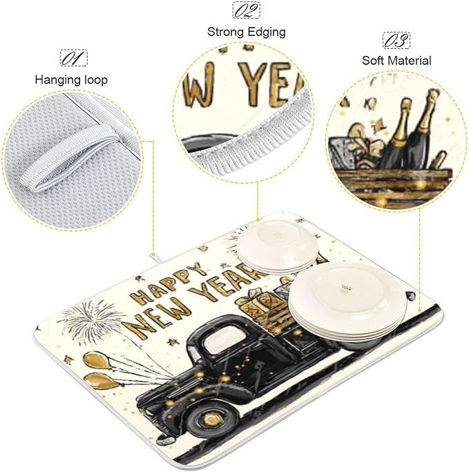 old black truck with bottle