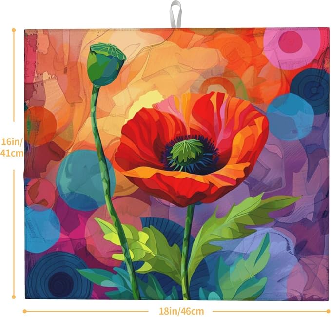 Red Poppy Flower Abstract