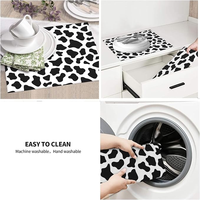 Black White Cow Print