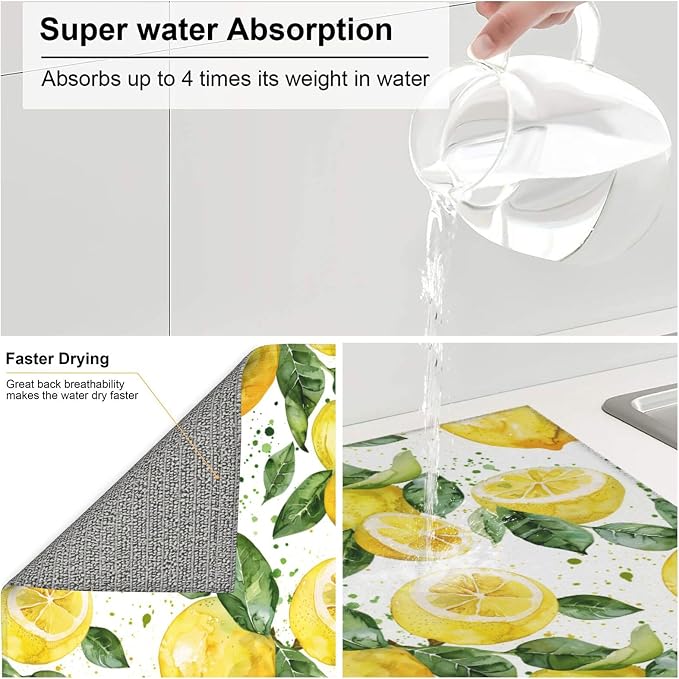 Watercolor Lemon Green Leaf