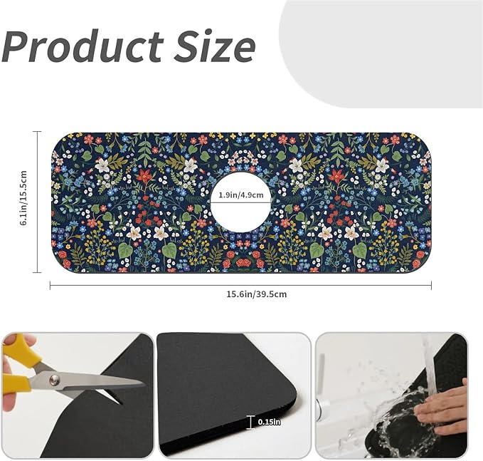 Vintage Wildflower Navy Multi