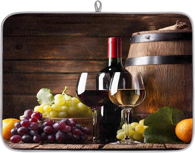 Red Wine Grapes Glass Themed