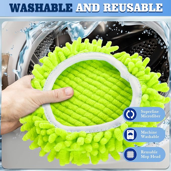 2 Green Mop +2 White Mop Heads