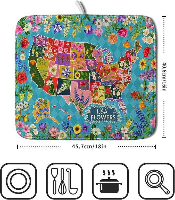 Flower Map Green