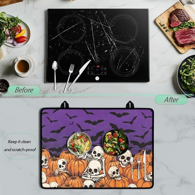 Halloween Skull Pumpkin Bat