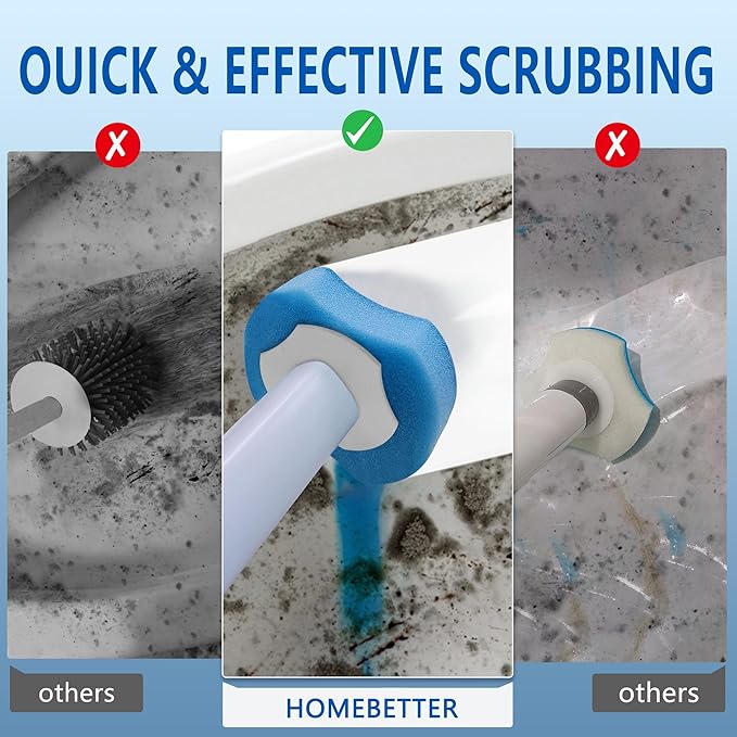 1 Pack White Toilet Brush Set