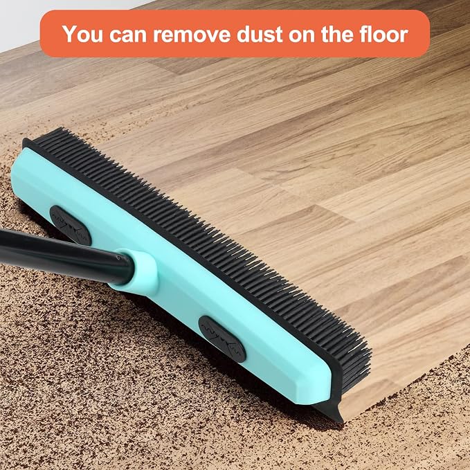 Elegant Blue Rubber Broom