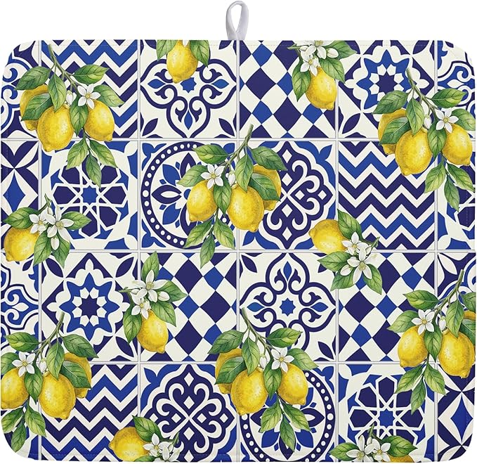 Lemon and Blue Tile