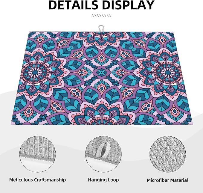 Boho Blue Purple Floral Pattern