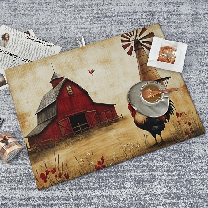 Farm Barn Windmill Rooster