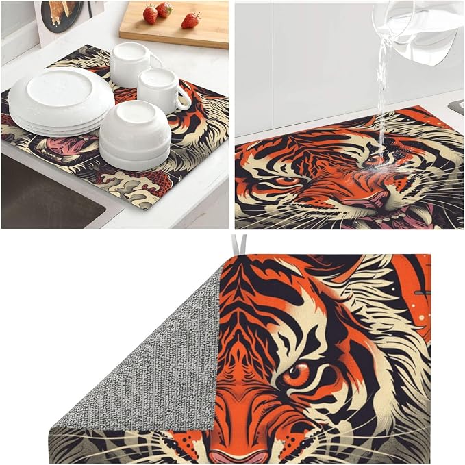 Fierce Orange Tiger Wave