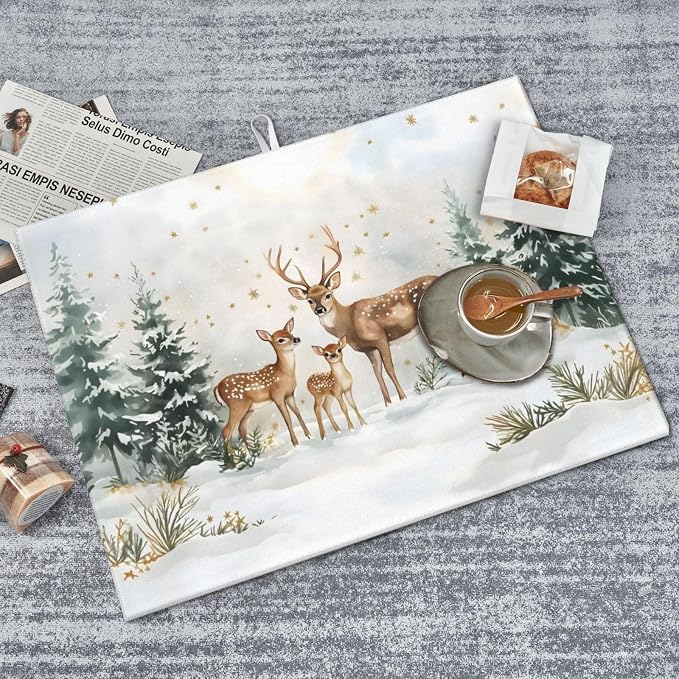 Snowy Jungle Deer