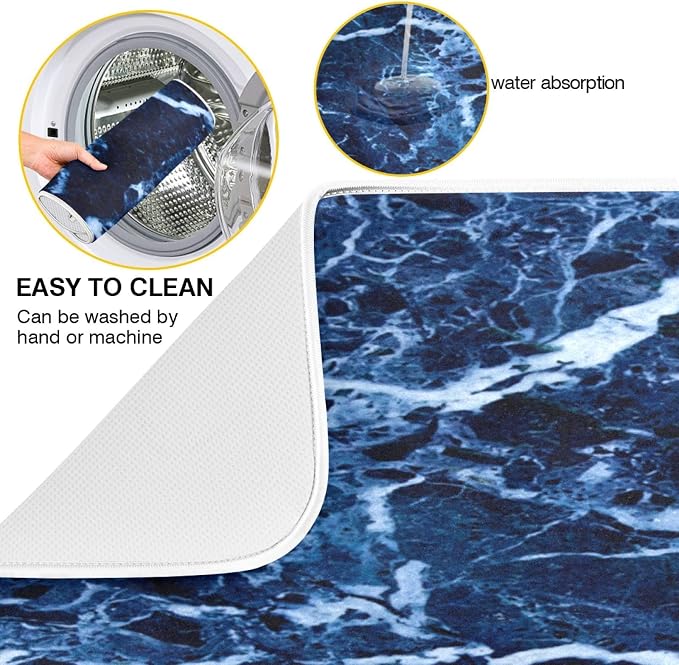 Navy Blue Marble