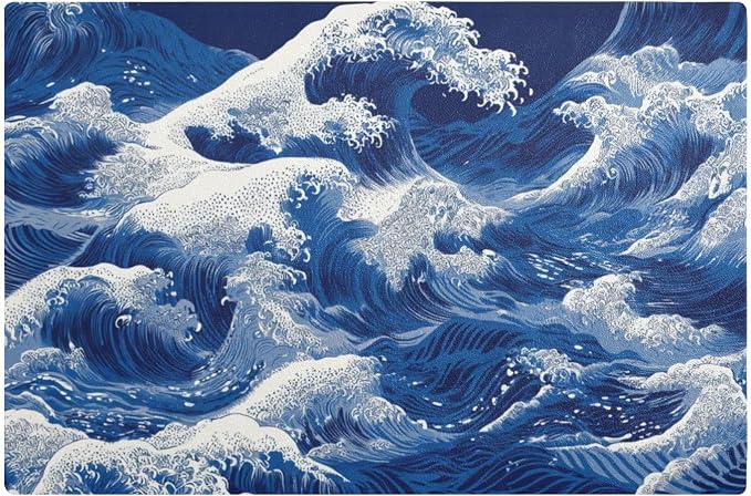 Japanese Deep Blue Sea Waves