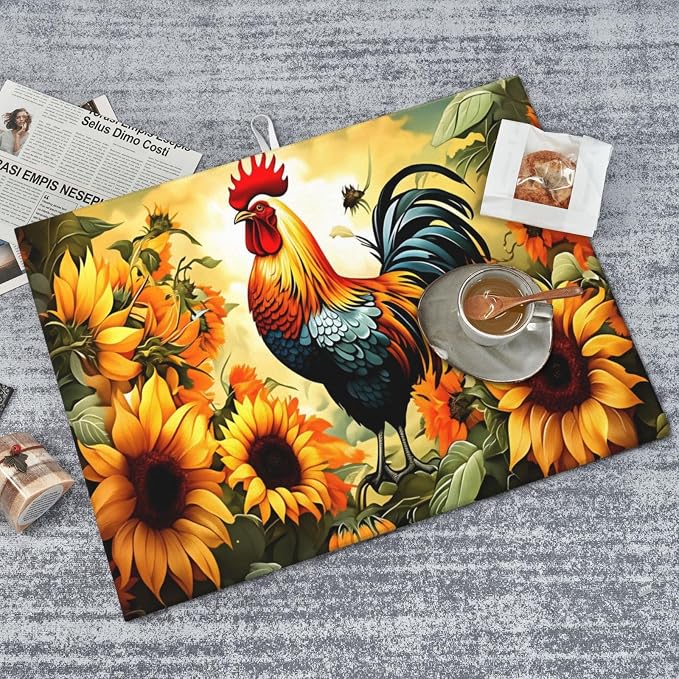 Rooster Sunflowers Garden