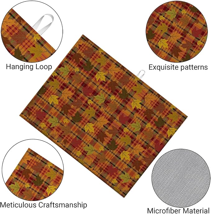 Autumn Maple Leaf Plaid