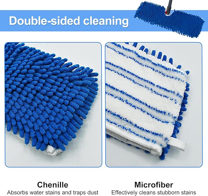 Bule-white Mop Heads Replacements for Ocedar Dual-action