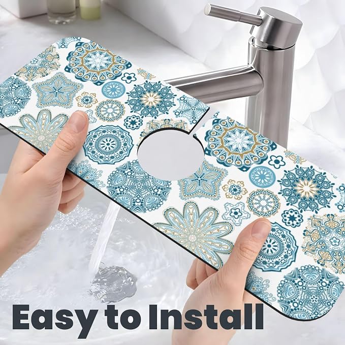 Mandala Boho Blue Flower