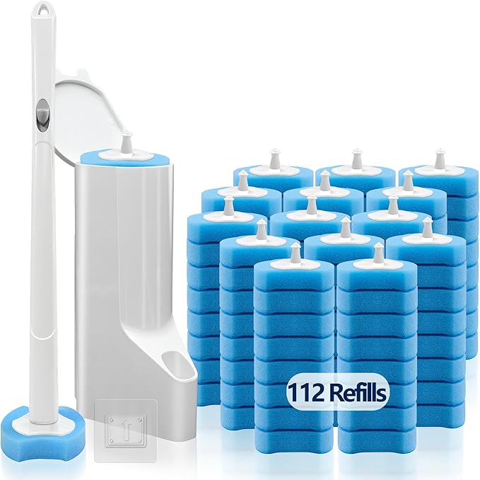 1 Pack White Toilet Brush Set