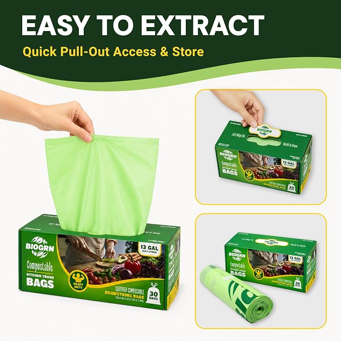 13 Gal, Drawstring Bags, 30 Count