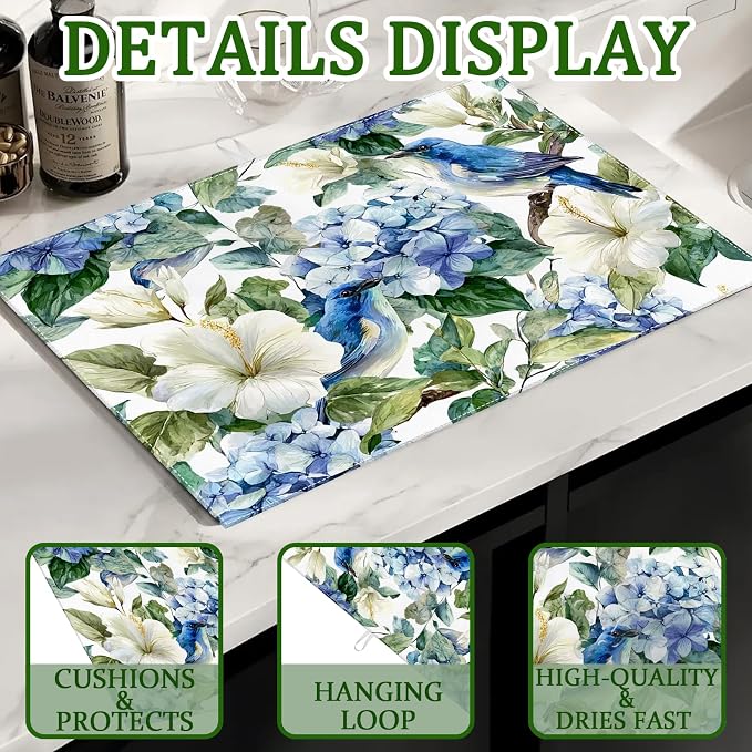 Blue Hydrangea Flowers Bird