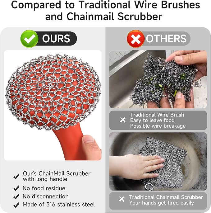 Red Scrubber + Scraper