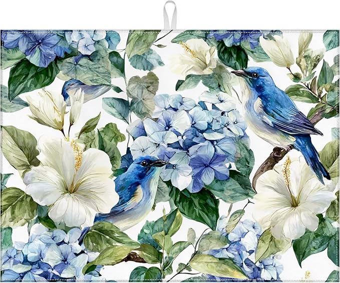 Blue Hydrangea Flowers Bird