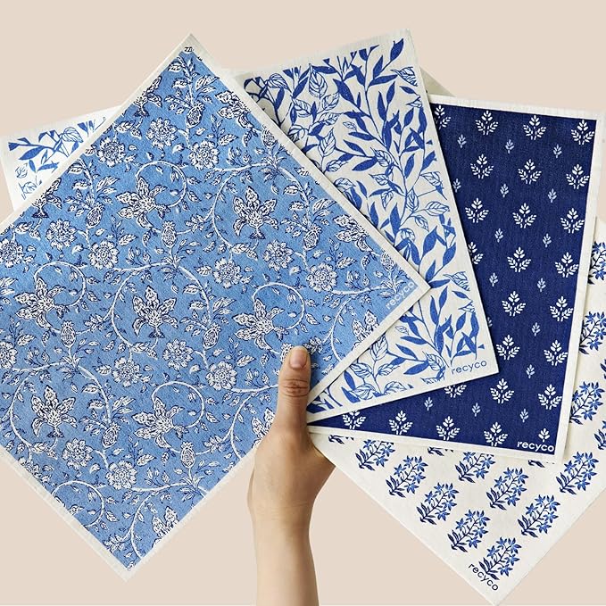 Heritage Florals Blue - Xl 4 Pack