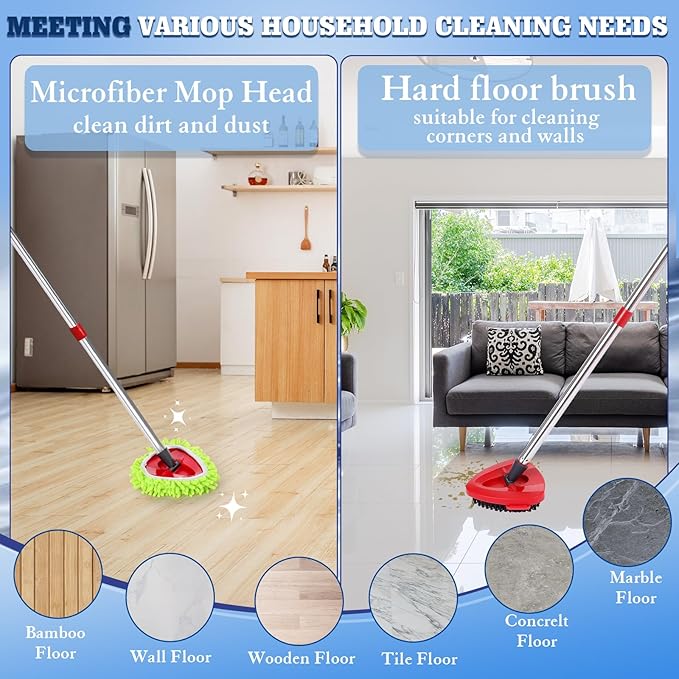 2 Green Mop +2 White Mop Heads